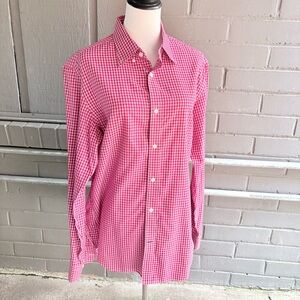 Banana Republic Pink Gingham Button Down Shirt (NWOT)